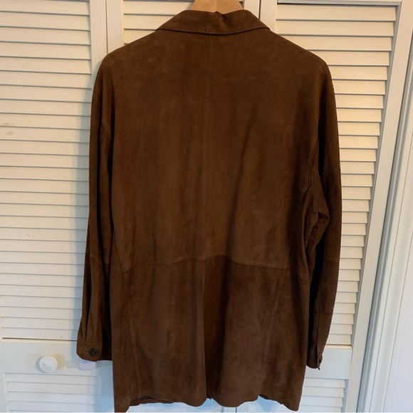 Gimo’s Suede Button Front Shacket Shirt Jacket EU 50 US 40 Mens L Leather Italy - Picture 9 of 16